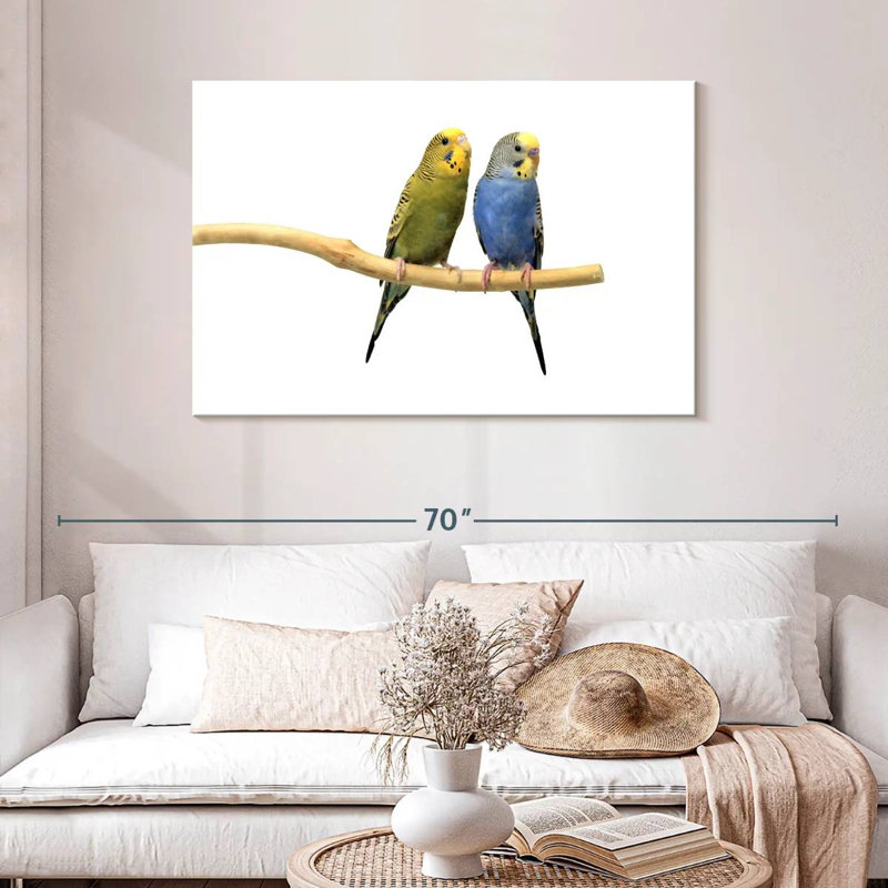 Parakeets, 30" H x 45" W