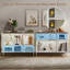 Buffet avec porte vitrée, tablettes réglables, éclairage RVB-252512258