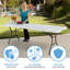 Lifetime 8ft Fold-in-Half Folding Table – Light Commercial Portable Table, White