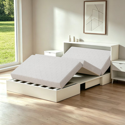 Driffield 6" Tri-Fold Memory Foam Mattress, Folding Mattress With Washable Cover for Murphy Bed