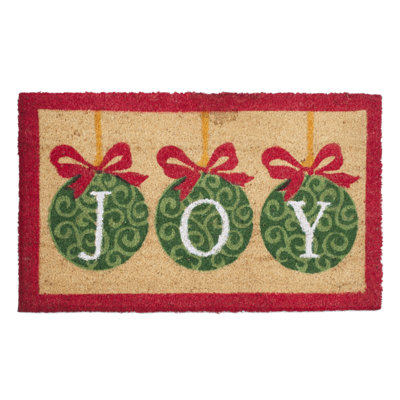 Joie avec ornements 30 po x 18 po tapis de porte antidérapant