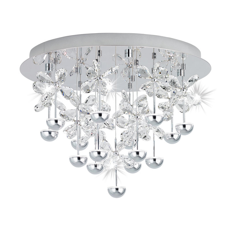 Bingham Crystal LED Semi Flush Mount