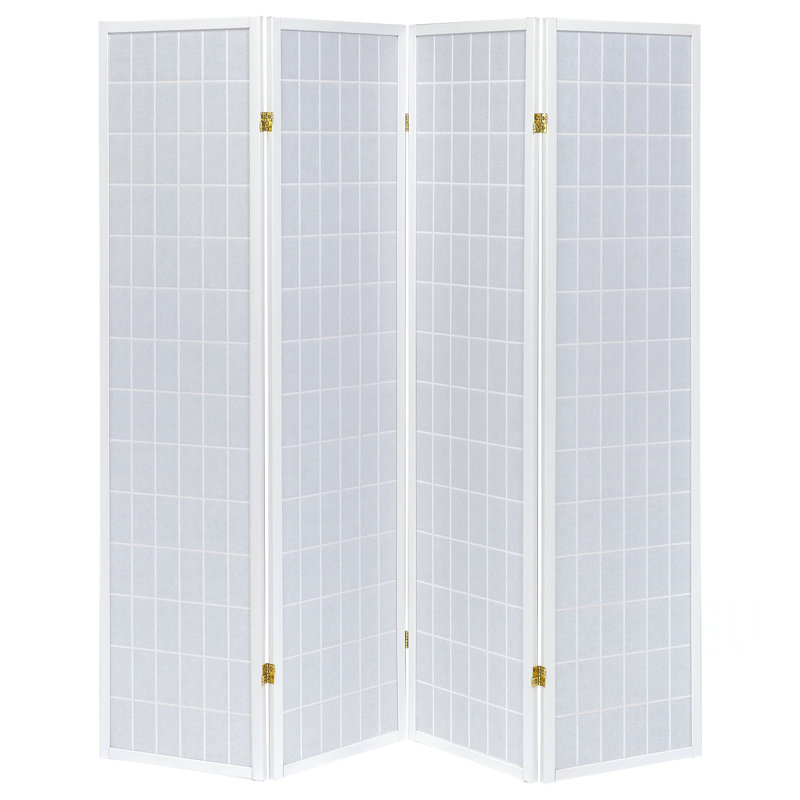 Paravent pliable 4 panneaux Sartre, Blanc