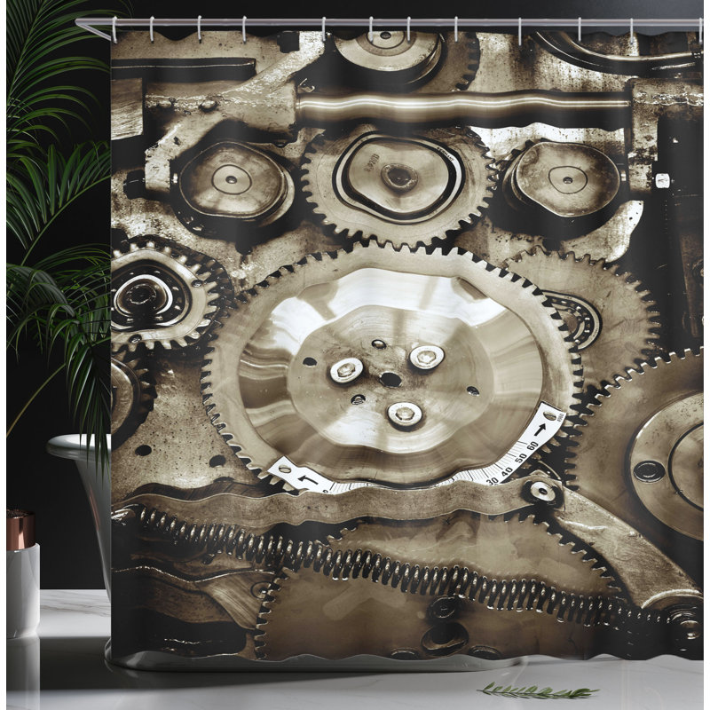 Shower Curtain with Hooks Included, 70" H x 69" W