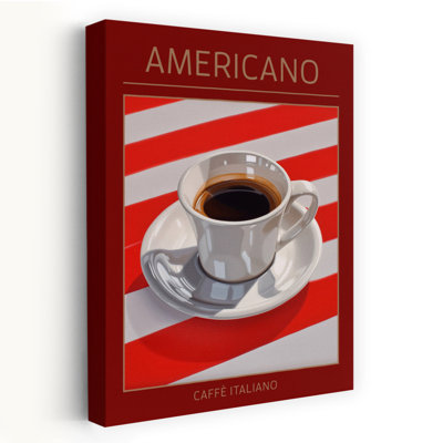 Art mural classique audacieux classique Americano Coffee
