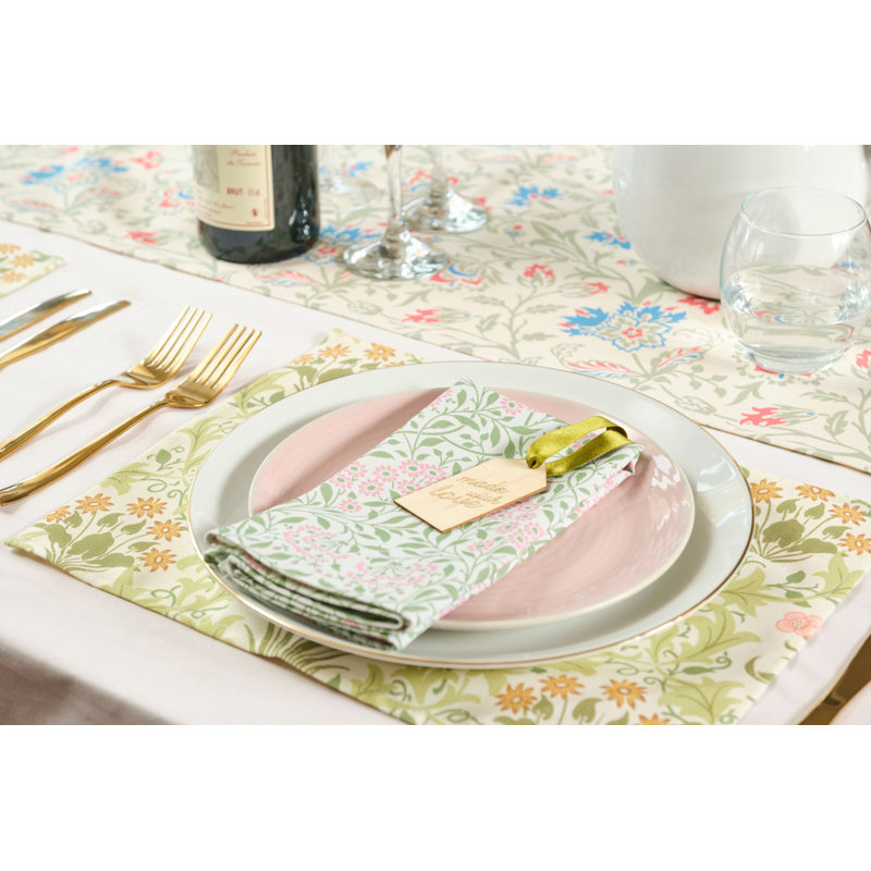 Cotton Floral Square Napkin
