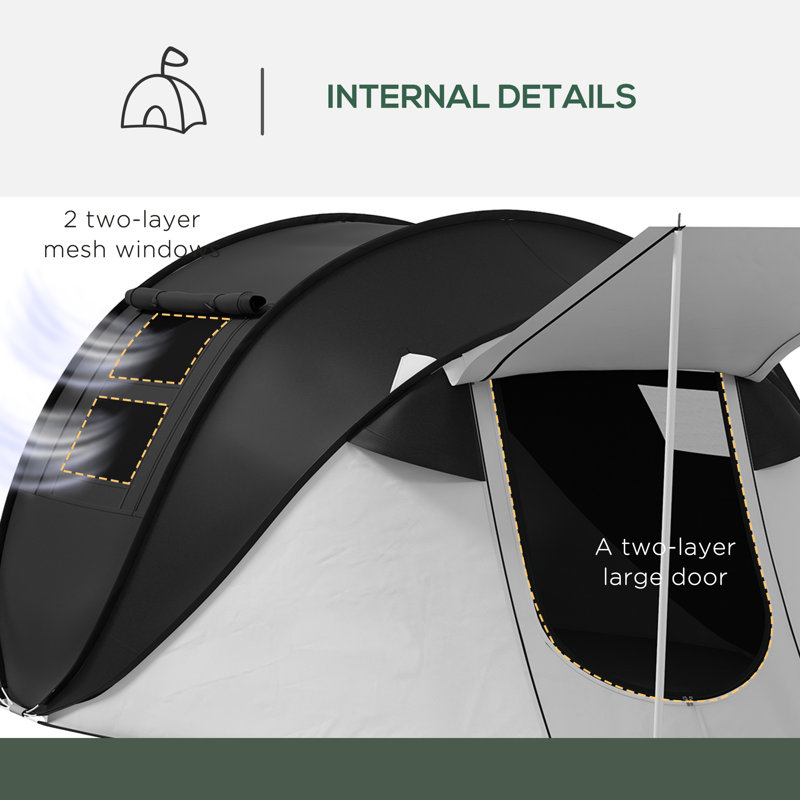 Pop Up Tent, Black/White