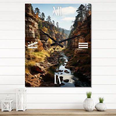 Usa Hills National Forest I - Landscapes Modern Wall Clock
