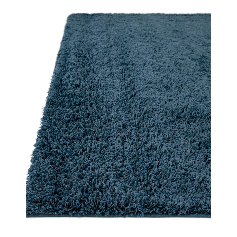 Tapis Santosha à poils longs, Rectangulaire 5 pi 3 po x 8 pi, Sapphire Blue