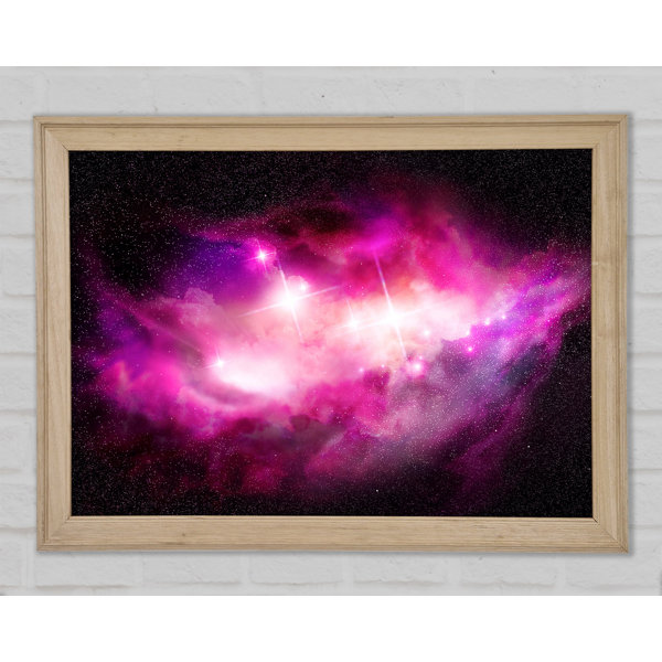 Ebern Designs Pink Star Cluster - Single Picture Frame Print | Wayfair ...