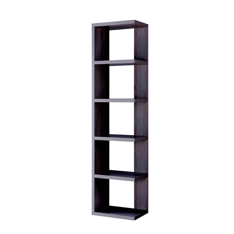 Bibliothèque et présentoir à livres avec tablettes à 5 niveaux en chêne blanc