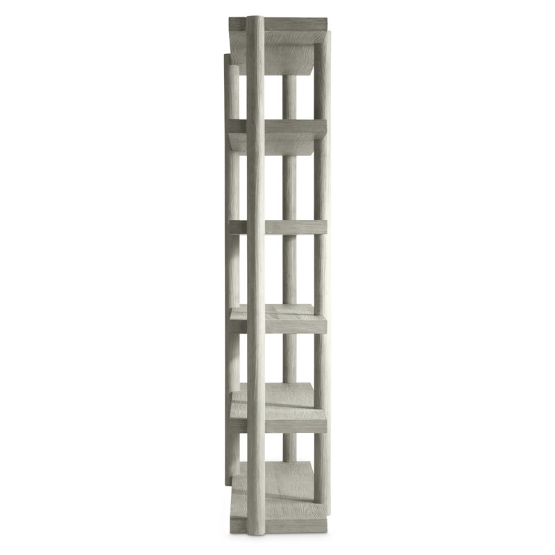 Trianon Contemporary Adjustable Gray Wood Etagere Bookcase