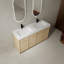 Meuble-lavabo autoportant avec lavabo double en résine