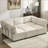 Sectional Sofas 6-Seat Convertible Modular Couch with Reversible Chaise for Living Room | Beige | Corduroy-2020075891