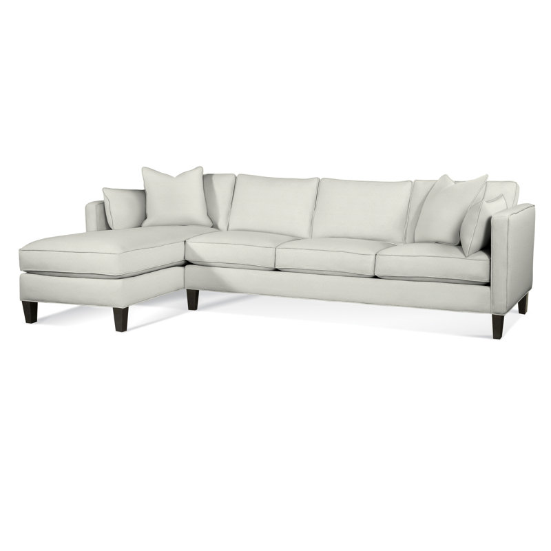 Lenox Chaise Sectional, Java, Left Hand Facing, Brown Geometric, 0456-33