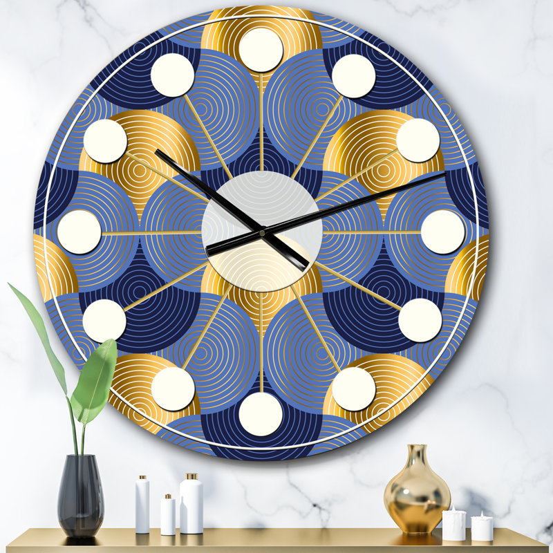 Horloge murale rétro Mid-Century, Surdimensionné