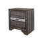 Table de chevet grise avec 3 tiroirs expansifs