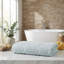 Ensemble de deux serviettes de bain en coton turc géométrique 54 po x 27 po Aqua-1317934429