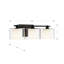 Meuble-lavabo 3 lumières 22,75 po Seville