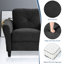 Canapé modulaire confortable en velours noir à 2 places pour la chambre à coucher ou le bureau, avec structure en bois franc, coussins de soutien en mousse et poupée en coton à accoudoir droit légèrement incliné-1633521820