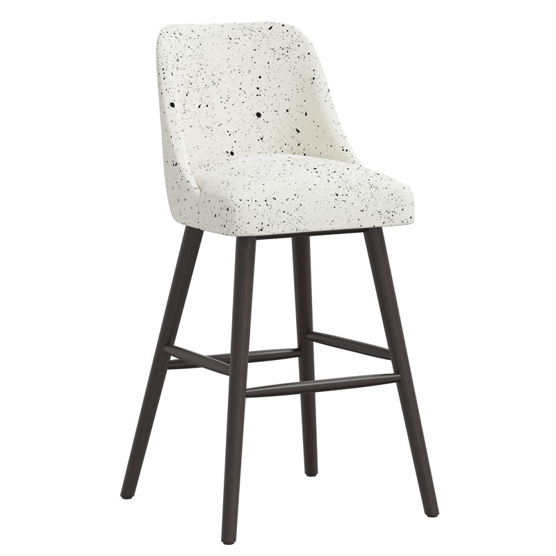 Tabouret de bar et de comptoir Gallie, Tabouret de bar (siège d'une hauteur de 31 po), Espresso, Éclaboussures d'encre