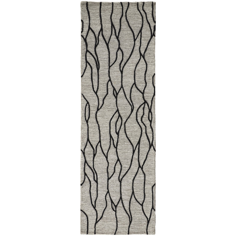 Hand Tufted Wool Abstract Indoor Rug, Runner 2'6" x 8'