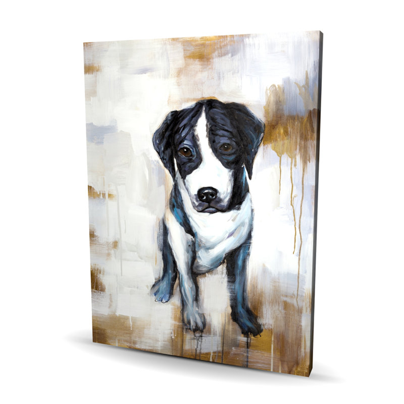 Chien assis - Toile industrielle pour décoration intérieure unique