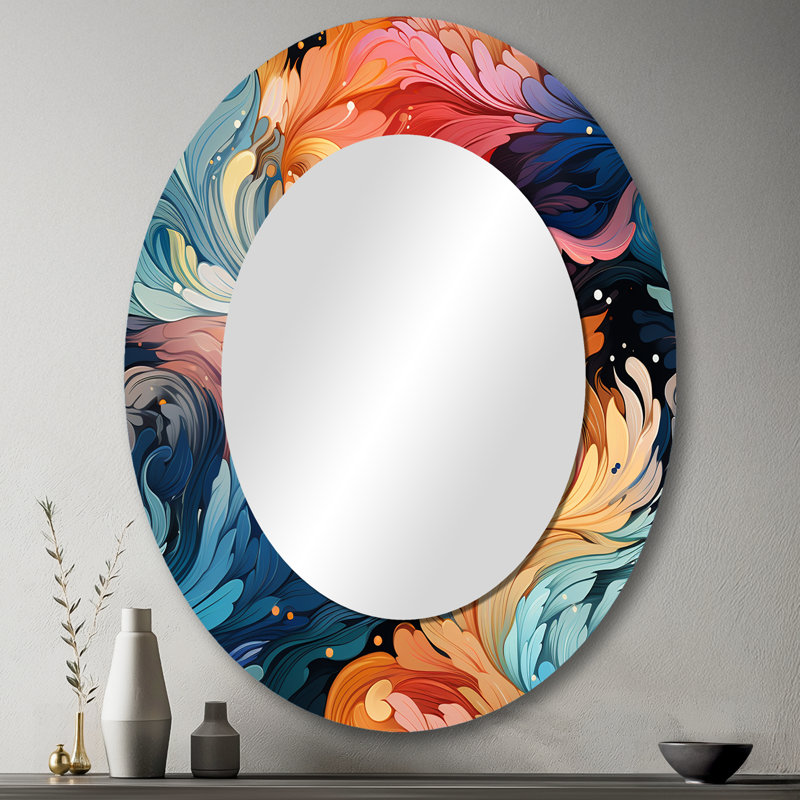 Rittany Artistic Whirls Paisley Motif - Paisley, H 43 po x l 33 po, Ovale