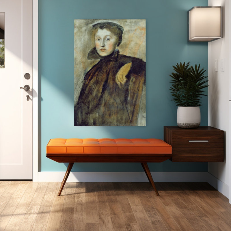 Étude pour un portrait de dame, 1867. Estampe d'art mural abstraite et contemporaine., H 48 po x l 32 po