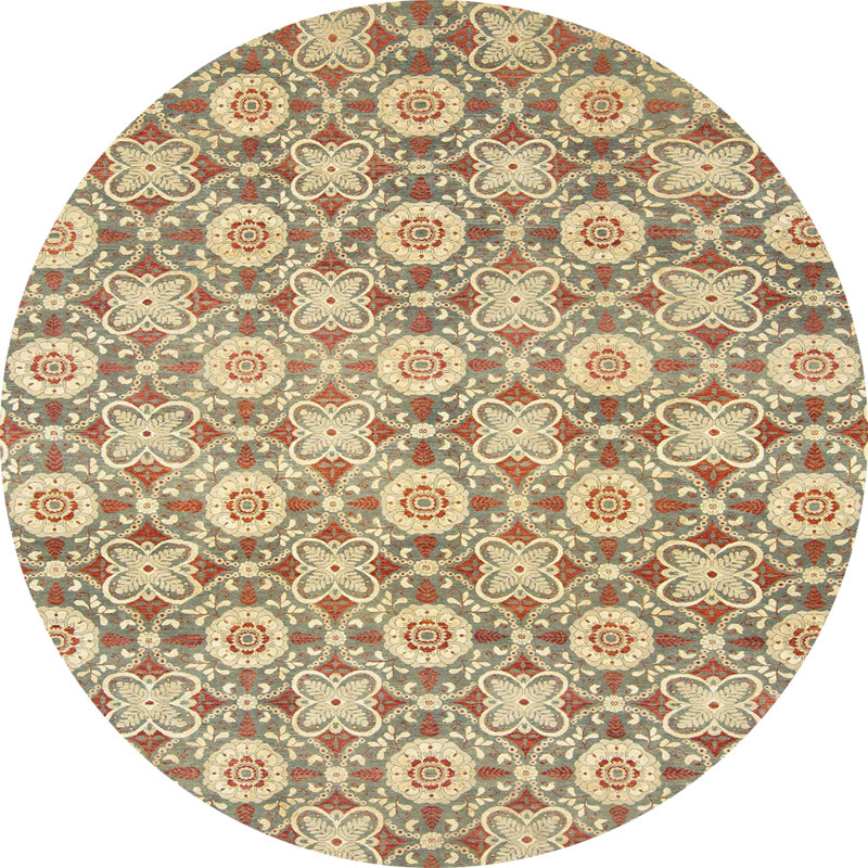 Abstract Indoor Rug, Round 8'
