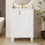 Meuble-lavabo 24 po avec lavabo, armoire de salle de bain avec tablette de porte, rangement latéral ouvert, structure en bois massif, porte à fermeture douce-1366526312