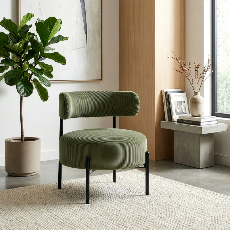 Fauteuil d'appoint en velours côtelé Bellatrix