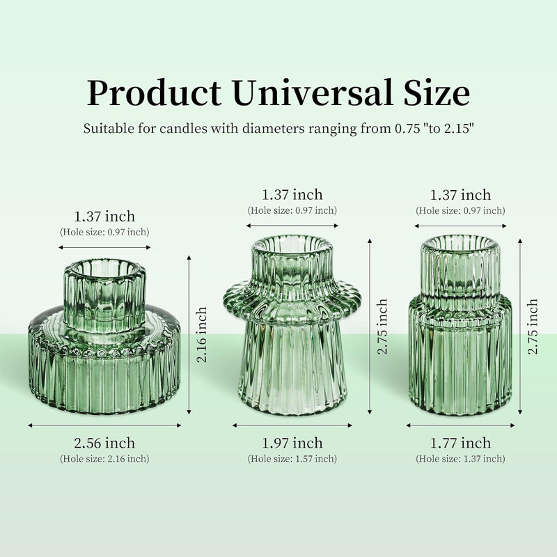 Bougeoirs en cristal vert