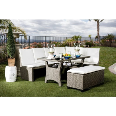 Maribeth 8 - Person Patio Dining Set with Rectangular Table , Cushions Included