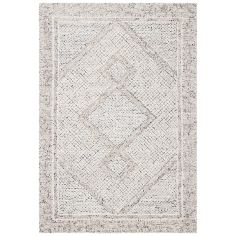 Conroy Hand Tufted Wool Geometric Rug, Rectangle 8' x 10'