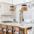Cleola 3-Light Woven Bell Pendant