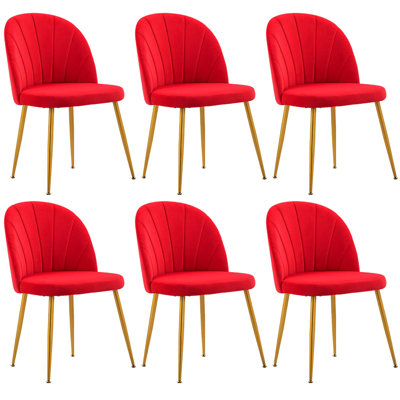 Chaise rembourrée en velours sans accoudoirs