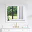 Miroir rectangulaire moderne en bois massif avec cadre H 33 po-1247881750-1247881757