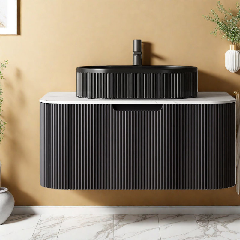 Meuble-lavabo et lavabo flottant, rangement en contreplaqué de 30 pouces pour une maison moderne