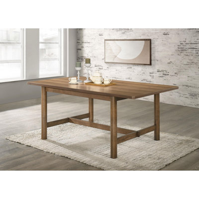 Hansedt 71-Inch Rectangular Wood Dining Table Walnut