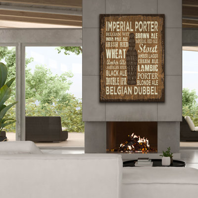 «Craft Beer Sign 3» par Erin Clark, art mural sur toile