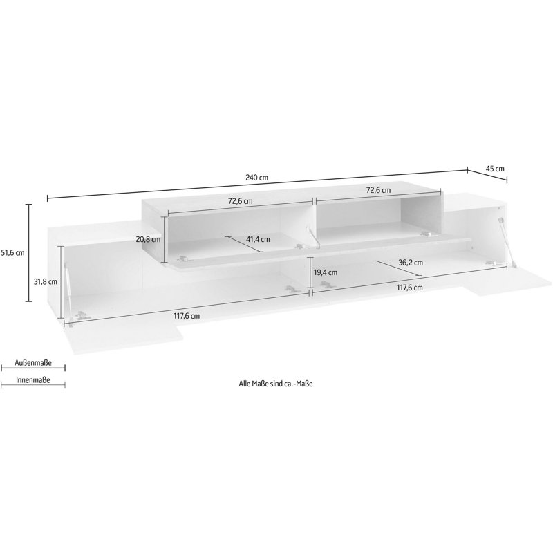 Aviyanah for TVs up to 75", Matte White/Glossy White