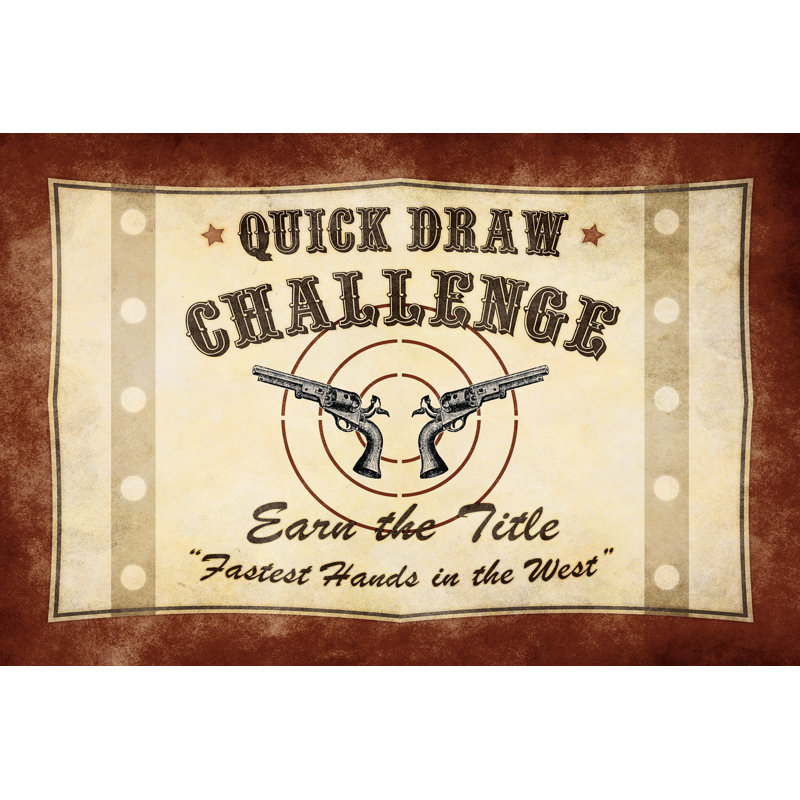 Quick Draw Challenge - Wrapped Canvas Print, 51cm H x 76cm W x 3.8cm D