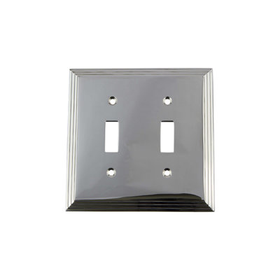 Deco 2-Gang Toggle Light Switch Wall Plate