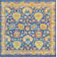 Oushak Camouflage Area Rug in Blue