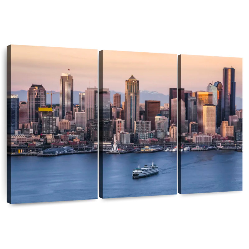 Vue de Seattle, H 48 po x l 74 po