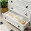 Coiffeuse moderne à 6 tiroirs, coiffeuse de chambre à coucher, armoire de rangement à grands tiroirs et rangement - poignée facile à tirer, bord texturé «blanc» pour le salon, couloir-1235533197