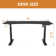 Kashif Electric Height Adjustable Standing Desk with  4 Lockable Casters, 2 Hooks