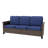 Mix Brown Rattan Wicker Patio Outdoor Spacious 3-Seat Sofa with Curved Armrest-1432128483