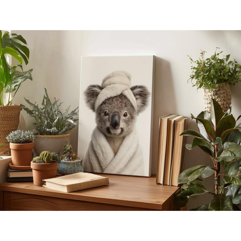 «Baby Koala», reproduction d'art sur toile de chambre de bébé et de salle de bain fantaisiste, H 24 po x l 16 po